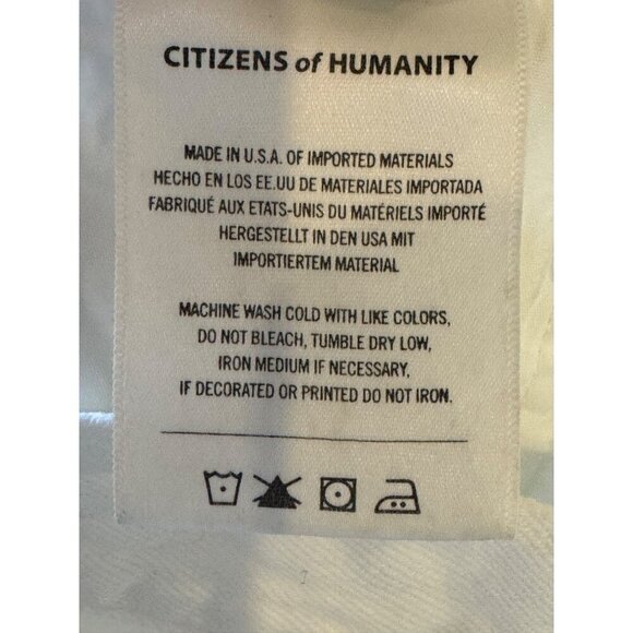 Citizens of Humanity Jeans Women 28 White Distressed Eva Relaxed Baggy Straight‎ - Picture 12 of 13